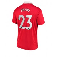 Fotbalové Dres Manchester United Luke Shaw #23 Domácí 2022-23 Krátký Rukáv
